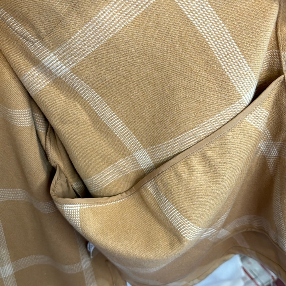 Sonoma Shacket Tan & White Plaid in Sizes 0X, 1X NWT - Picture 12 of 13